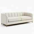 Canapé 3 places 220 cm en tissu beige style contemporain